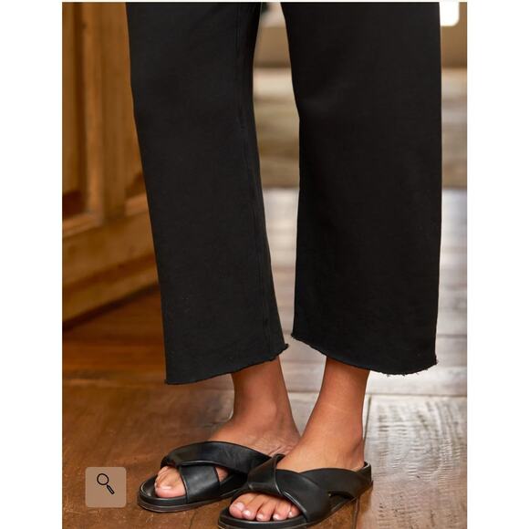 Frank & Eileen CATHERINE Triple Fleece Sweatpant Black Medium Drawstring Pull On - Picture 4 of 14